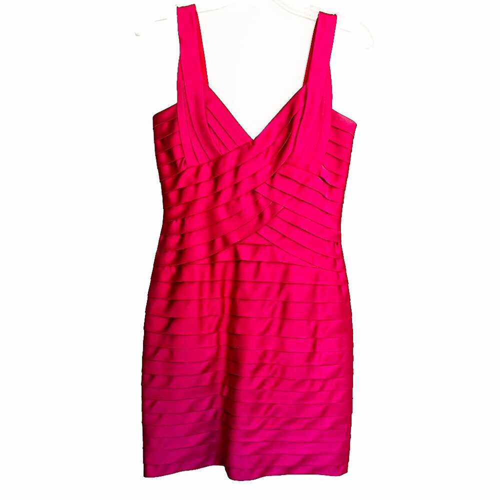 BCBGMaxazria Hot Pink bandage cocktail dress 6